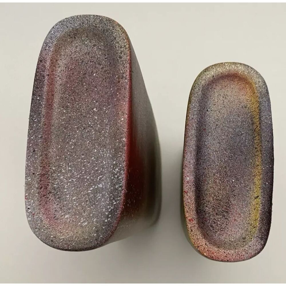 2-Piece Of Stunning Multi Colors Textured Ceramic Vases- Home Decor - Picture 4 of 11